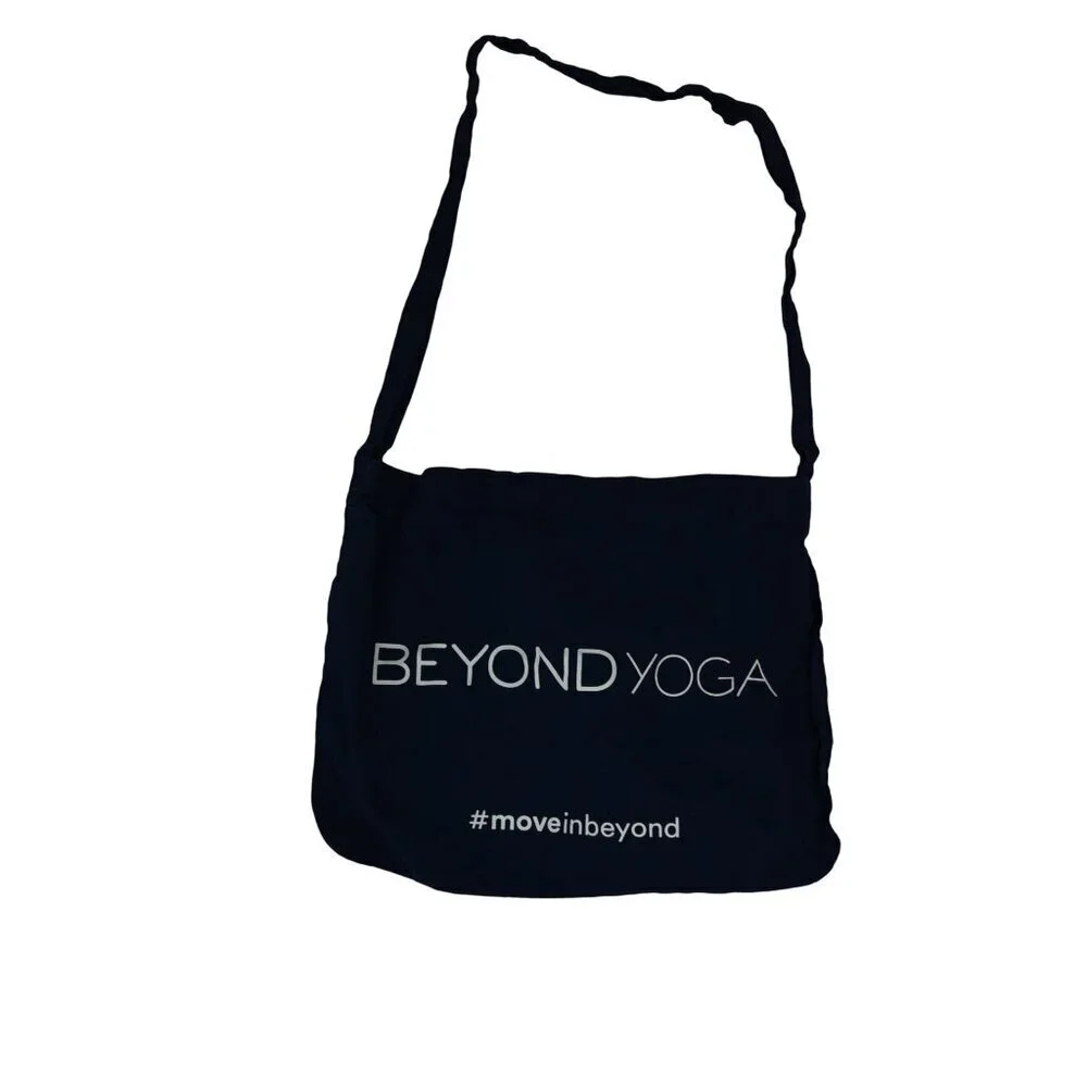 Beyond Yoga Tote Bag Navy White Large with Long Straps